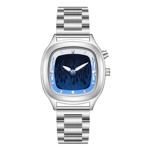 Men's Alloy And Stainless Steel Round Dial Waterproof Watch With Spiral Crown And Doublesided Press Buckle Y2k Trendy Style