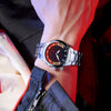 Men's Alloy And Stainless Steel Round Dial Waterproof Watch With Spiral Crown And Doublesided Press Buckle Y2k Trendy Style