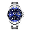 Men's Alloy And Stainless Steel Round Luminous Waterproof Sports Quartz Watch