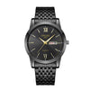 Men's Alloy And Stainless Steel Waterproof Luminous Quartz Watch With Round Dial