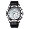 Men's Alloy And Stainless Steel Waterproof Luminous Watch With Calendar Round Dial