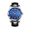 Men's Alloy And Stainless Steel Waterproof Quartz And Automatic Movement Round Dial Luminous Watch With Onion Crown And Bilateral Button Clasp