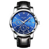 Men's Alloy And Stainless Steel Waterproof Quartz And Automatic Movement Round Dial Luminous Watch With Onion Crown And Bilateral Button Clasp