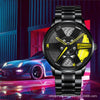 Men's Alloy Automatic Movement Waterproof Round Watch With Steel Strap