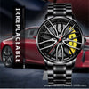 Men's Alloy Automatic Movement Waterproof Round Watch With Steel Strap