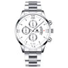 Men's Alloy Band Quartz Watch With Round Dial And Horseshoe Buckle Simple Roman Scale Fashionable And