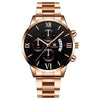 Men's Alloy Band Quartz Watch With Round Dial And Horseshoe Buckle Simple Roman Scale Fashionable And