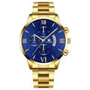 Men's Alloy Band Quartz Watch With Round Dial And Horseshoe Buckle Simple Roman Scale Fashionable And