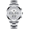 Men's Alloy Band Round Dial Business Quartz Watch