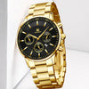 Men's Alloy Band Round Dial Business Quartz Watch