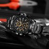 Men's Alloy Band Round Dial Business Style Quartz Watch