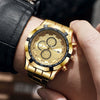 Men's Alloy Band Round Dial Business Style Quartz Watch