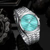Men's Alloy Band Square Dial Quartz Watch Business Casual Fashion Style