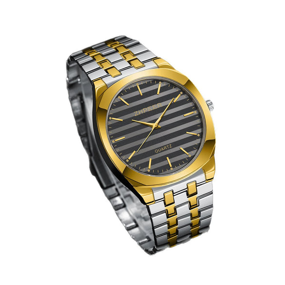 Men's Alloy Band Square Dial Quartz Watch Business Casual Fashion Style