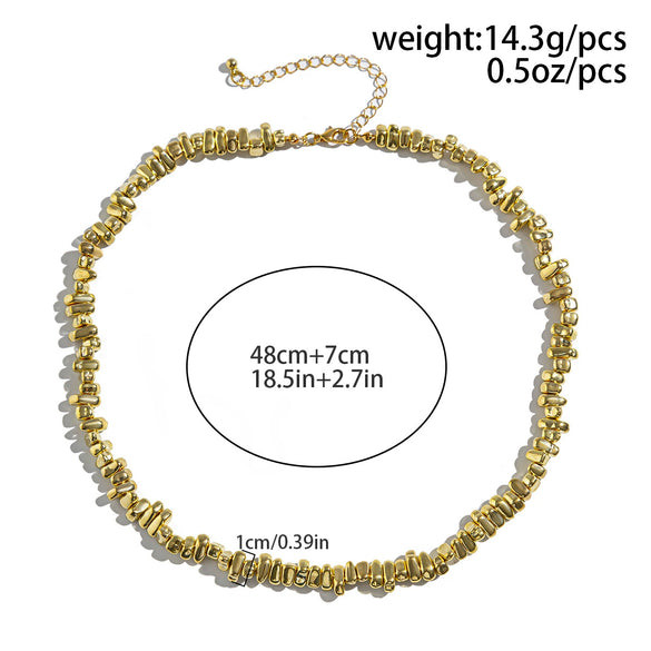 Men's Alloy Beaded Handmade Geometric Cross Shaped Pendant Necklace