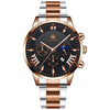 Men's Alloy Belt Casual Nonmechanical Calendar Watch With Round Dial And Printed Logo