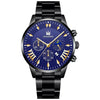 Men's Alloy Belt Casual Nonmechanical Calendar Watch With Round Dial And Printed Logo