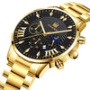 Men's Alloy Belt Casual Nonmechanical Calendar Watch With Round Dial And Printed Logo