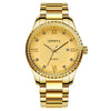 Men's Alloy Belt Quartz Watch With Round Dial And Business Style