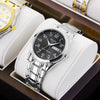 Men's Alloy Business Style Luminous Waterproof Calendar Watch