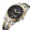 Men's Alloy Business Style Round Dial Quartz Movement Waterproof Luminous Watch