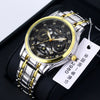 Men's Alloy Business Style Round Dial Quartz Movement Waterproof Luminous Watch