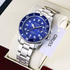 Men's Alloy Case And Strap Business Style Round Dial Luminous Waterproof Automatic Watch