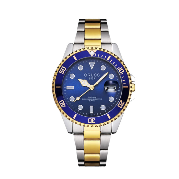 Men's Alloy Case And Strap Business Style Round Dial Luminous Waterproof Automatic Watch