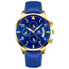 Men's Alloy Case Imitation Leather Strap Business Casual Quartz Watch With Round Dial