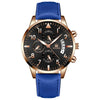 Men's Alloy Case Imitation Leather Strap Business Casual Quartz Watch With Round Dial