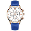 Men's Alloy Case Imitation Leather Strap Business Casual Quartz Watch With Round Dial