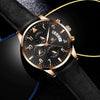 Men's Alloy Case Imitation Leather Strap Business Casual Quartz Watch With Round Dial