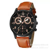 Men's Alloy Case Imitation Leather Strap Round Dial Leisure Watch
