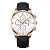 Men's Alloy Case Imitation Leather Strap Round Dial Quartz Watch For Casual Use