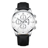 Men's Alloy Case Imitation Leather Strap Round Dial Quartz Watch For Casual Use