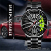 Men's Alloy Case Mineral Reinforced Glass Mirror Waterproof Fashion Round Dial Nonmechanical Watch With Steel Strap And Stainless Steel Buckle