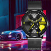 Men's Alloy Case Mineral Reinforced Glass Mirror Waterproof Fashion Round Dial Nonmechanical Watch With Steel Strap And Stainless Steel Buckle
