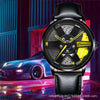 Men's Alloy Case Mineral Reinforced Glass Mirror Waterproof Fashion Round Dial Nonmechanical Watch With Steel Strap And Stainless Steel Buckle