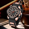 Men's Alloy Case Silicone Band Round Dial Leisure Multifunction Quartz Sports Watch