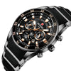 Men's Alloy Case Stainless Steel Band Round Dial Business Casual Quartz Watch
