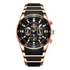 Men's Alloy Case Stainless Steel Band Round Dial Business Casual Quartz Watch