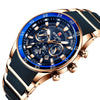 Men's Alloy Case Stainless Steel Band Round Dial Business Casual Quartz Watch