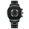 Men's Alloy Case Stainless Steel Band Round Dial Fashion Quartz Watch