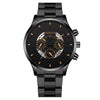 Men's Alloy Case Stainless Steel Band Round Dial Fashion Quartz Watch