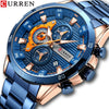 Men's Alloy Case Stainless Steel Band Round Dial Quartz Business Watch