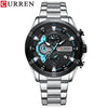 Men's Alloy Case Stainless Steel Band Round Dial Quartz Business Watch