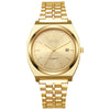 Men's Alloy Case Stainless Steel Strap Round Dial Fashion Quartz Watch