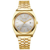 Men's Alloy Case Stainless Steel Strap Round Dial Fashion Quartz Watch