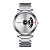 Men's Alloy Case Stainless Steel Strap Round Dial Leisure Quartz Wristwatch