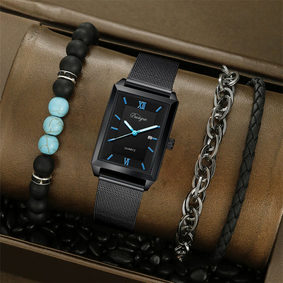 Men's Alloy Casual Quartz Rectangular Watch